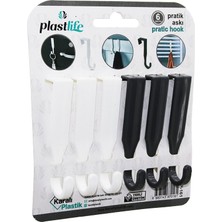 Mayf 6pcs - Tek Kollu   Çok Amaçlı - Tak Çıkar  Pratik Plastik Askı (5332)