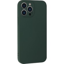 Semel iPhone 13 Pro Kılıf Nano Içi Kadife Silikon - Koyu Yeşil
