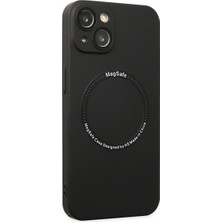 Semel iPhone 14 Plus Kılıf Jack Magneticsafe Lens Silikon - Siyah