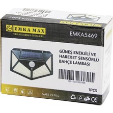 Mayf 4 Açılı   Solar - Hareket Sensörlü  Aplik Duvar Lambası  Dış Mekan   9.5 x 13.5cm (5332)