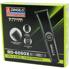 Mayf Saç Sakal Kesme - Traş Makinesi Fiş Şarjlı=led Gösterge Ayarlı BIÇAK=0.1-05MM RD-6050X G-Powerg-Plus (5332)