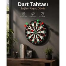 Akıllı Durak Duvara Monte Sağlam Ahşap Gövdeli Dart Tahtası Ev ve Oyun Alanları Için 17 Inç