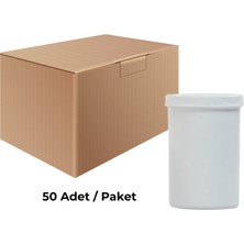 Labbakkal Numune Kabı 140 ml - Vida Kapaklı Beyaz Plastik Pomad Kutusu 50 Adet