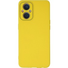 Semel Reno 7 Lite Kılıf Lansman Glass Kapak - Sarı