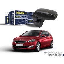 Niken Peugeot 308 2014 ve Sonrası Araca Özel Kol Dayama Siyah