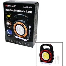 Mayf 3ın1 20W Solar - USB Şarjlı El Feneri - Powerbank El Çantası Modeli (5332)
