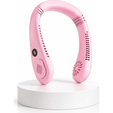 Aycer Pembe Taşınabilir Boyun Fanı Ergonomik Tasarım Çok Kademeli Hava Akışı - Lisinya