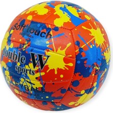 Colezium Voleybol Topu Splash Desenli Touch Dikişli 280 gr - Kırmızı - 1 Adet