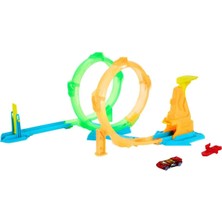 Hot Wheels Neon Yarışçılar Çift Çemberde Hız Pist Seti JMG49