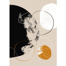 Kanvas Tr Modern Soyut Formlar ve Minimalist Çizgisel Kompozisyon Kanvas Tablo