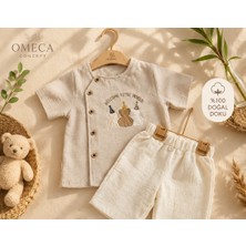 Omeca Concept Erkek Bebek %100 Pamuk Ayıcık Nakışlı 2'li Takım