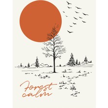 Kanvas Tr Boho Tarzı Minimalist Ağaç ve Kuşlar Çizimi Modern Kanvas Tablo