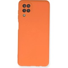 Dunai Store Newface Samsung Galaxy A12 Kılıf Nano Içi Kadife Silikon - Turuncu