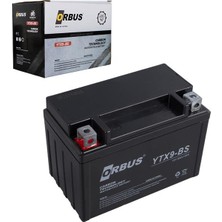 Akıllı Bayi Orbus Ytx9-Bs 12V 9A Motosiklet Aküsü (150 x 86 x 107 Mm) (2.84KG)