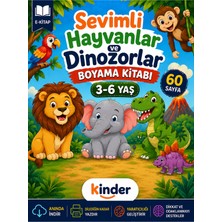 Kinder Yayınları Sevimli Hayvanlar ve Dinozorlar Boyama Kitabı