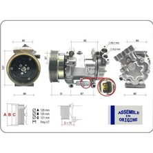 Gua Klima Kompresörü Sıfır Ürün Renault Clıo Iıı 04>12 Kangoo Iı 08> Modus 04> Mıcra Iıı 03>10 Qashqaı J10 06>13 1.5dci K9K 12V 6 Kanal 125MM -Mercedes Cıtan W415 12>
