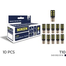 Niken LED Ampul T10CANBUSPARKLEDİ12LEDLİ 10LU
