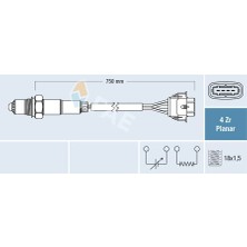 FAE Oksijen Sensörü Agıla A 00>07 1.2 Z12XE Omega B 00>03 2.6-3.2 V6 Y26SE-Y32SE
