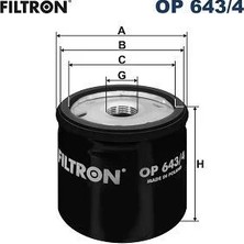 Filtron Yağ Filtresi Clıo Iıı 05> Clıov 19> Fluence 09>logan 05>megane Iı 02>08 Megane Iıı 09> Master Iı 0 1> Qashqaı 06>12 Juke 10> Mıcra V 16> 1.0 Sce 1.5 Dcı 1.9 Dcı OP643.4