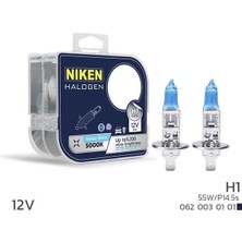 Niken Nıken 12V H1 55W Beyaz Işık Ampul P14.5S 5000K