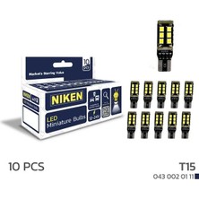 Niken LED Ampul T15CANBUSPARKLEDİ15LEDLİ 10LU