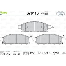 Valeo Ön Fren Balata Fıat Fullback 16> / Mıtsubıshı L200 2.4l 4N15 KL1T KL2T Euro5 H-Lıne 15-> Telli Tip