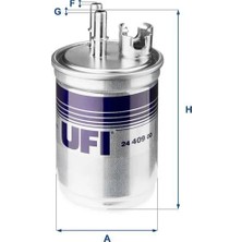 Ufi Yakıt Filtresi Connet 75HP-FIESTA 1.8 Dı 00-03 Focus 1.8 Dı-Tddı 98-04 75 Hp
