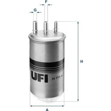 Ufi Yakıt Filtresi Logan 01>06 Sandero 08> Duster 10> Clıo Symbol Iı 05> 1.5dcı K9K