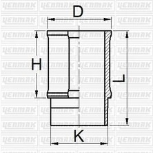 YENMAK Motor Gömleği R9-R12 1400 76.00 Çap Std