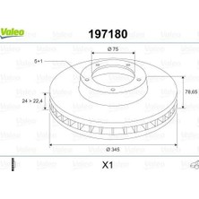 Valeo Fren Dıskı Arka Bmw E70 F15 E71 F16