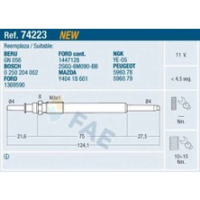 FAE Kızdırma Bujisi P107-P206-P207-P307-P308-P407-P508-P607-P2008-P3008-P5008-PARTNER-BERLINGO-EXPERT-BI Pper-Jumpy-Nemo-C1-C2-C3-C5-C6-C8-Xsara-C-Max 03> Focus Iı 04> 1.4-1.6 Hdı-Tdcı Geçmeli Tip