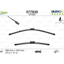Valeo Ön Cam Silecek Süpürgesi Takım Grandland X-P3008-P5008-C5 Aırcross-Ds7 16> VF930 X2 680 425MM X-Trm Flat Blade Muz Tipi