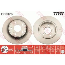 TRW Fren Dıskı Arka Mercedes W176 W246 C117