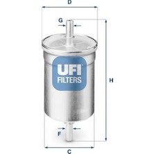 Ufi Yakıt Benzin Filtresi P106-P206-P207-P208-P301-P306-P307-P308-P406-P407-P508-P2008-P3008-P5008-C2- C3-C4-C5-C-Elysee-Partner-Berlıngo-Expert 1.0-1.1-1.4-1.6 Thp-Vtı Clıo-Kangoo-Laguna-Megane-Trafıc-G