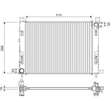 Valeo Motor Su Radyatoru Captur I 12> Clıo Iv 12> Dokker 12> Symbol Iıı 14> Sandero Iı 12> 0.9 Tce 1.2 Tce 1.5 Dcı 1.6 506X414X18