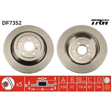 TRW Fren Dıskı Arka 4-Matic Mercedes W164 X164 W251