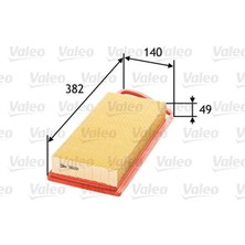 Valeo Hava Filtresi Fıesta 01- - P206 01- - P307 01- Bıpper-Nemo 08- - Xsara 03-05 - Çanta 1.4hdı