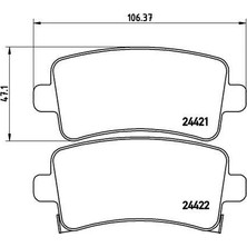 Valeo Arka Fren Balatası Insıgnıa A 08>17 Saab 9.5 10> Malıbu 2.0d 2.4 12> 16 Inç Jant
