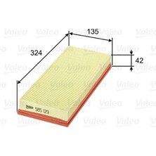 Valeo Hava Filtresi Punto 1.2 16V 99>
