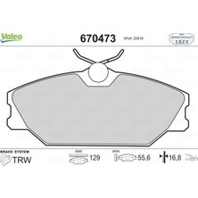 Valeo Ön Fren Balatası Renault Megane 99> Laguna 95> Scenıc 99> Logan 06> Safrane 96>00