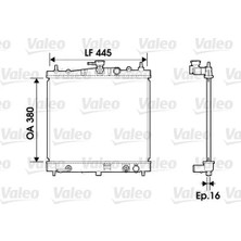 Valeo Radyatör Nıssan Mıcra 1.2l 1.3l 1.4l CR12DE CR14DE CG12DE CGA3DE K12 02-09 / Note 1.6l HR16DE E11 06 -12 - Otomatik Vites