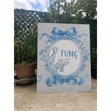 Nice Events Mavi Safari Temalı Karşılama Panosu 75X50 cm