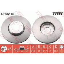 TRW Fren Dıskı On Sol Bmw F07 F10 F11 F06 F12 F13 F01 F02