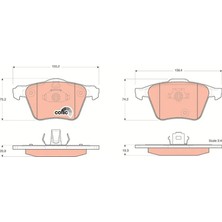 TRW Ön Balata Volvo XC90 2.5t 02 > D5 02 > T6 02 >d5 V8 05 > D5 09 > 3.2 06 > GDB1607