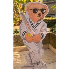 Nice Events Teddy Bear Sporcu Ayaklı Pano 75 cm