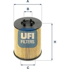 Ufi Yağ Filtresi Astra G 1.8 16V-OMEGA B 2.5 V6-3.0 V6-3.2 V6-Vectra B 1.8i 16V-2.5I V6-2.6i V6-Vectra C