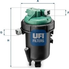 Ufi Yakıt Filtresi Doblo 1.3 Dmtj 10/05 > Doblo Cargo 1.3 Jtd 16V Mtj 62KW/84PS 213MM Oe