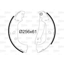 Valeo Arka Pabuç Balata Jumpy 95-00 2.0hdi 99> Expert 96> Evasıon 94-02 P806 95>02 Scudo 99-06 255X 60