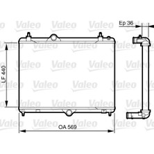 Valeo Radyatör C5 09&GT;P508 10>1.6hdı EP6CDT Mek Otom Ac Klimasız 555X394X24