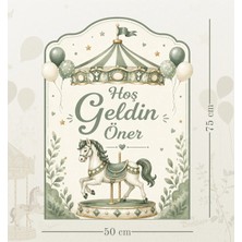 Nice Events Yeşil Atlı Karınca Temalı Karşılama Panosu 75X50